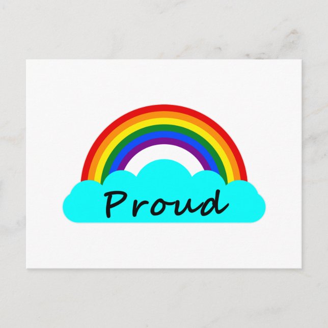 Carte Postale Fier - Arc-en-ciel LGBT (Devant)
