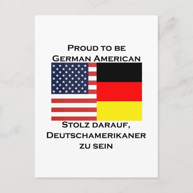 Carte Postale Fier d'être Allemand Américain (Devant)
