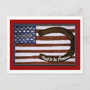 Carte Postale Fier d'être américain, patriotique