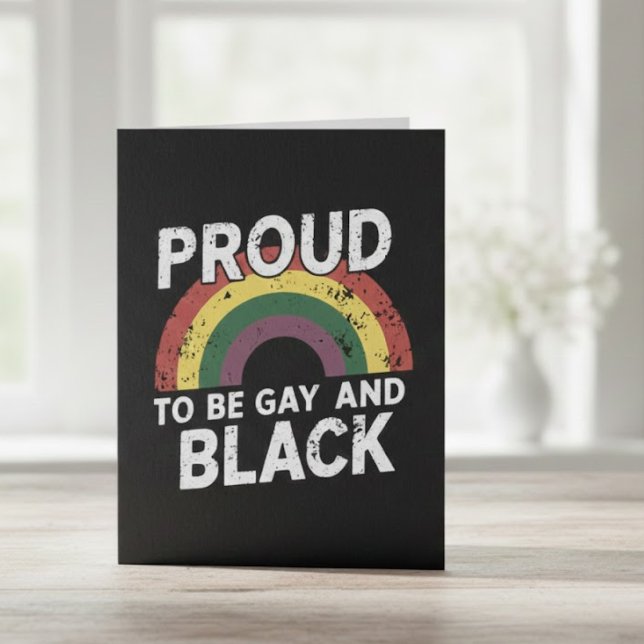 Carte Postale Fier D'Être Gay Et Black Pride Mois 2025 (Créateur téléchargé)