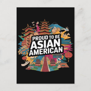 Carte Postale Fier d'être une Amérique asiatique