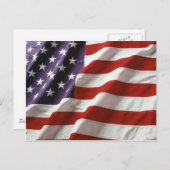 Carte Postale Fier et patriotique drapeau américain (Devant / Derrière)