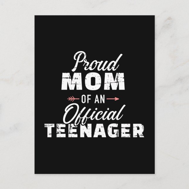 Carte Postale Fier maman d'un adolescent 13e anniversaire (Devant)