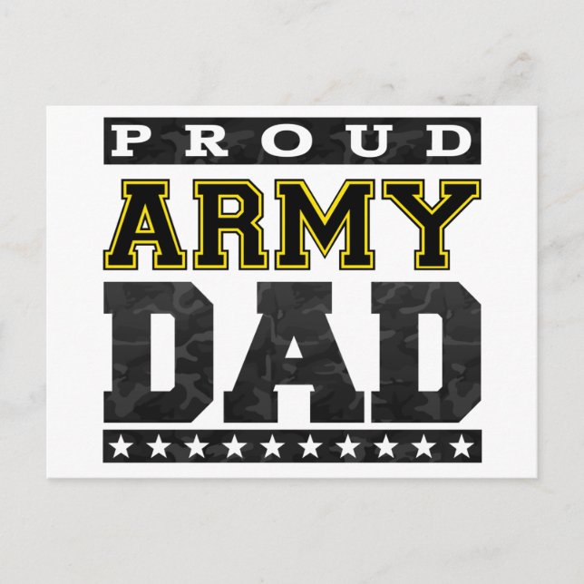 Carte Postale Fier papa de l'armée (Devant)