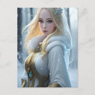 Carte Postale Fier partisan des jours de neige