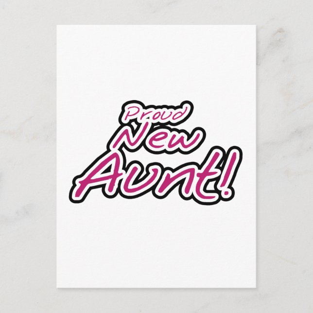 Carte Postale Fier T-shirts et cadeaux de la nouvelle tante (Devant)