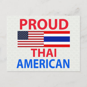 Carte Postale Fier thaïlandais américain