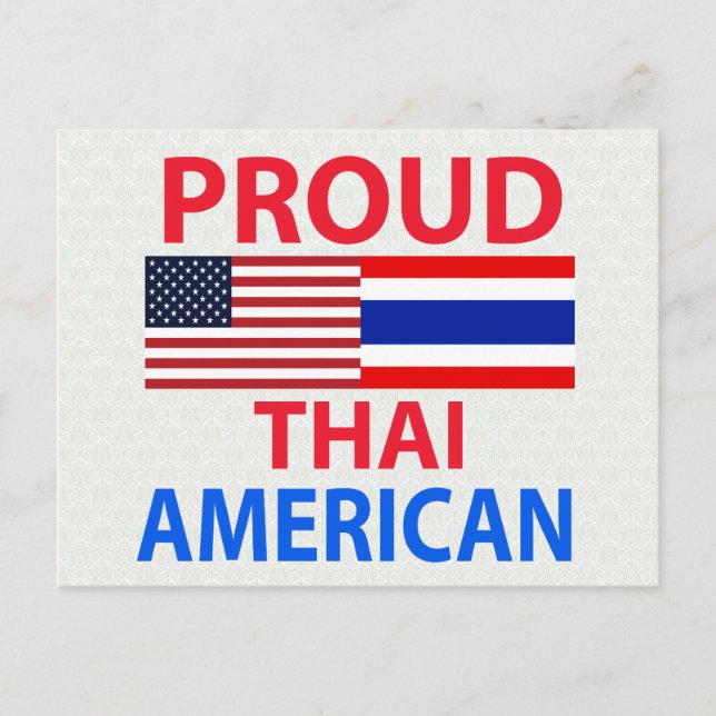 Carte Postale Fier thaïlandais américain (Devant)