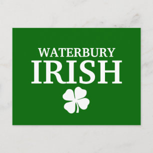 Carte Postale Fier WATERBURY IRISH ! fête de la saint-patrick
