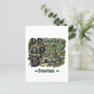 Carte Postale Fière armée papa design de camouflage