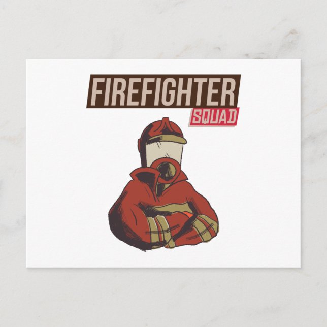 Carte Postale Fière brigade de pompiers (Devant)