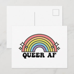 Carte Postale Fière communauté LGBTQ+ gay lesbienne trans bisexu
