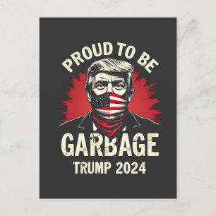 Carte Postale Fière MAGA Garbage pour l'élection de Trump partis