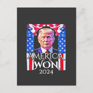 Carte Postale Fière Maga Trump américain remporte le Jour de l'I