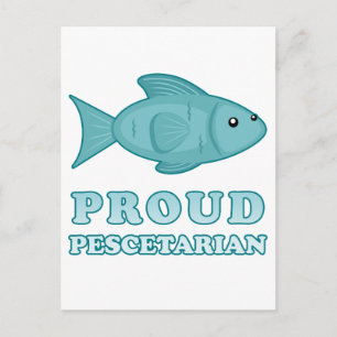 Carte Postale Fière Pescétarienne