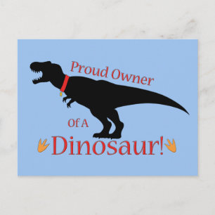 Carte Postale Fière propriétaire d'un dinosaure