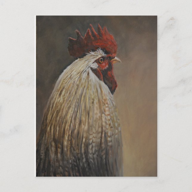 Carte postale Fière Rooster Bird Art (Devant)