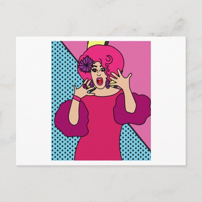 Carte Postale Fiers Drag Queen inspiré (Devant)