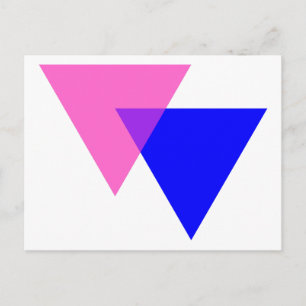 Carte Postale Fierté bisexuelle Biangles