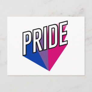 Carte Postale Fierté bisexuelle éclatée
