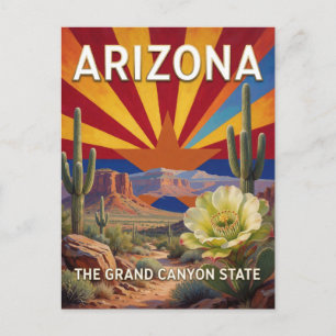 Carte Postale Fierté de l'État d'Arizona 🌵 Coucher de soleil au