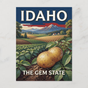 Carte Postale Fierté de l'État de l'Idaho 🥔 Paysage de montagne