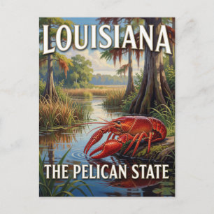 Carte Postale Fierté de l'État de Louisiane 🐊 Marais de Louisia