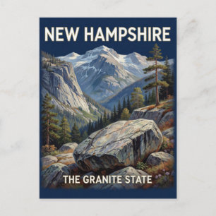 Carte Postale Fierté de l'État du New Hampshire 🏔️ Scène de mon