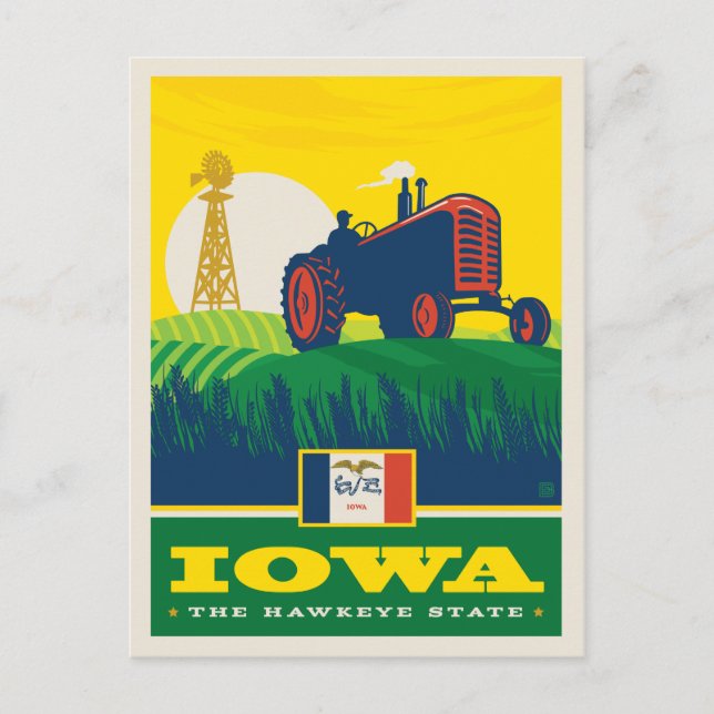Carte Postale Fierté de l'État | Iowa (Devant)