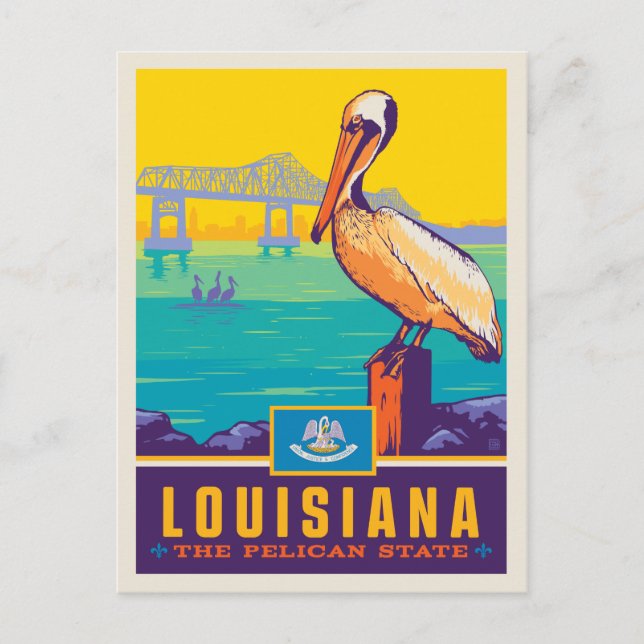 Carte Postale Fierté de l'État | Louisiane (Devant)
