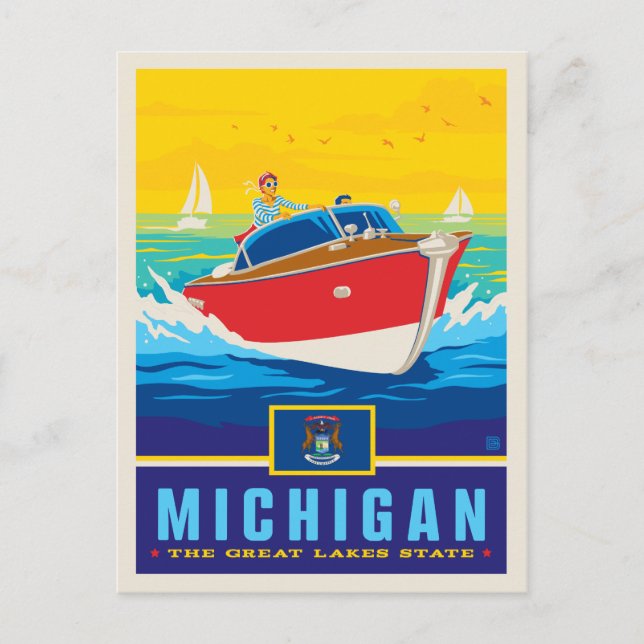 Carte Postale Fierté de l'État | Michigan (Devant)