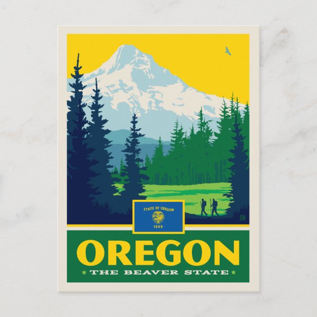 Carte Postale Fierté de l'État | Oregon (Devant)