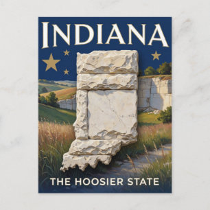 Carte Postale Fierté de l'Indiana Patrimoine calcaire