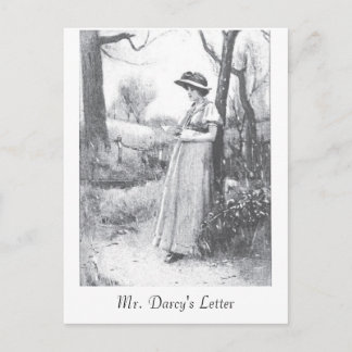 Carte Postale Fierté et préjudice :  Letter de M. Darcy's