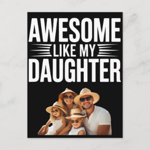 Carte Postale Fierté familiale personnalisée comme ma fille