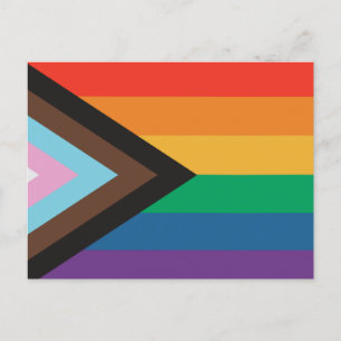 Carte Postale Fierté gay lgbt drapeau arc-en-ciel