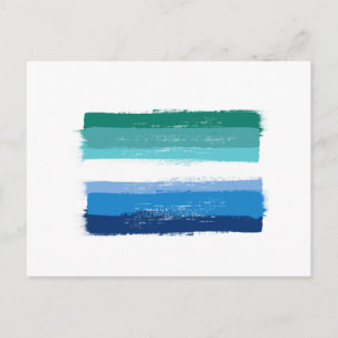 Carte Postale FIERTÉ GAY MASCULINE PEINTE - Azur