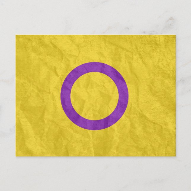 CARTE POSTALE FIERTE INTERSEXE (Devant)