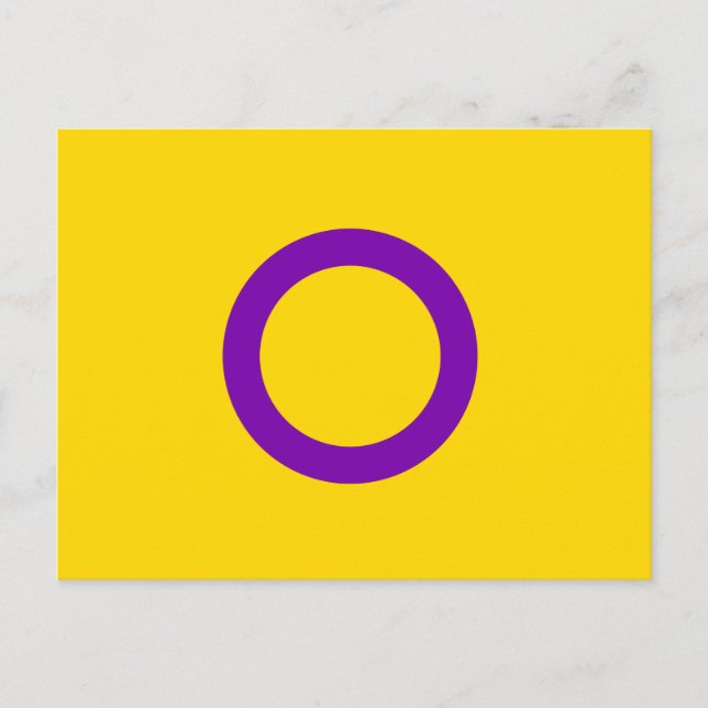 CARTE POSTALE FIERTE INTERSEXUÉE (Devant)