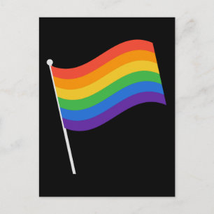 Carte Postale Fierté LGBT+. Drapeau arc-en-ciel  