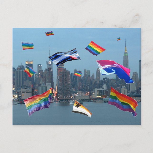Carte Postale Fierté volante sur New York (Devant)