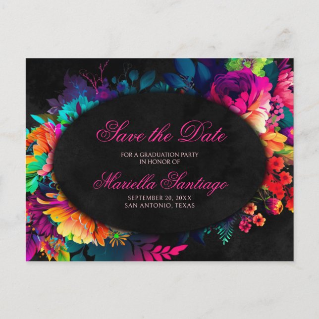 Carte Postale Fiesta Enregistrer la date (Devant)