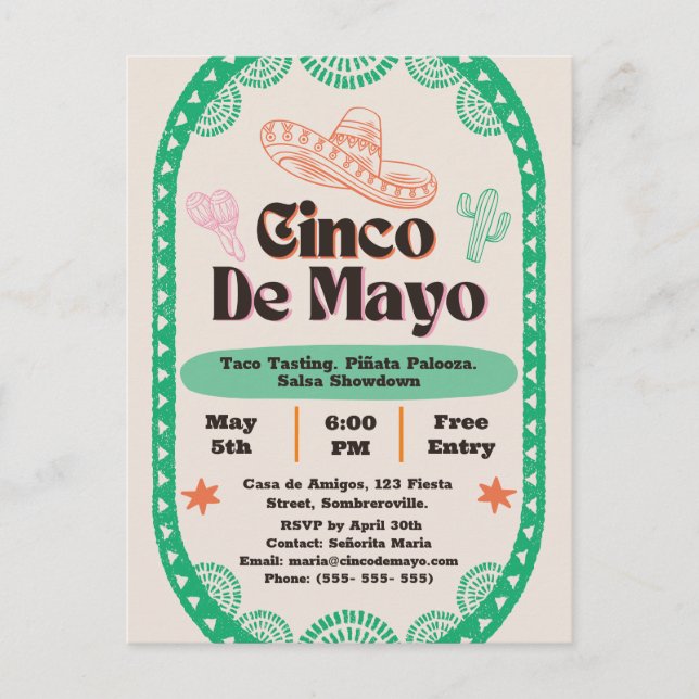 Carte Postale Fiesta Fantástica : Cinco de Mayo (Devant)