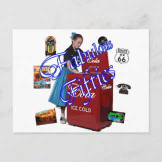 Carte Postale Fifties Memorbilia icons