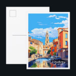 Carte Postale Figueres Espagne illustration de voyage vintage<br><div class="desc">Figueres Espagne lieu de voyage vintage illustration</div>