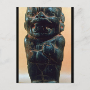 Carte Postale Figure avec la tête d'un Jaguar