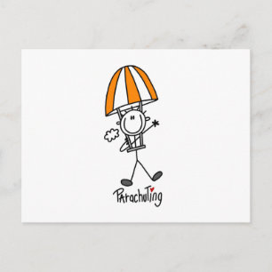 Carte Postale Figure de bâton de parachutisme