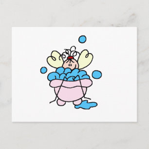 Carte Postale Figure de bâton spa dans la baignoire à bulles