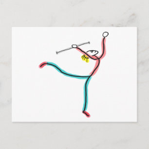 Carte Postale Figure de bâton tournoyant
