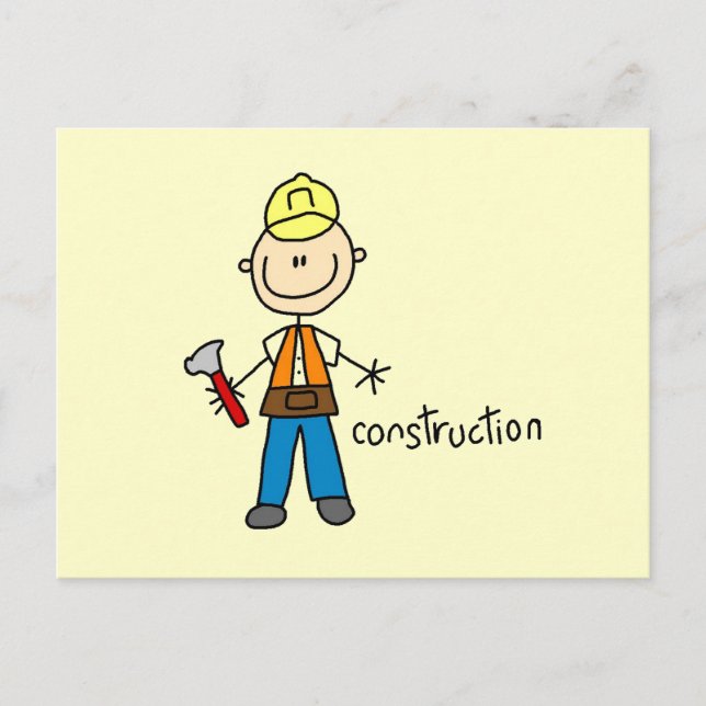 Carte Postale Figure de construction bâton (Devant)